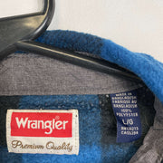 Blue Black Wrangler Shirt Jacket Large