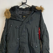 Black Alpha Industry Parka Jacket Men's Small