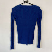 Blue Tommy Hilfiger Knit Jumper Sweater Womens Small