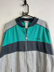 Vintage 90s Cyan and Grey Adidas Sweatshirt Men's Large