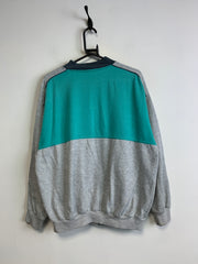 Vintage 90s Cyan and Grey Adidas Sweatshirt Men's Large