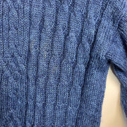 Blue Wool Cardigan Sweater Knit Jumper Medium