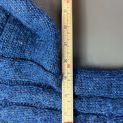 Blue Wool Cardigan Sweater Knit Jumper Medium