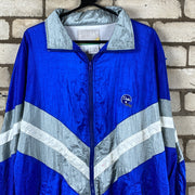 Vintage Blue and White Windbreaker Men's XXL