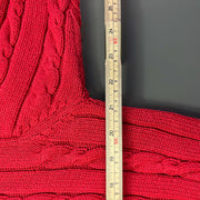 Red Tommy Hilfiger Cable Sweater Large