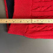 Red Tommy Hilfiger Cable Sweater Large