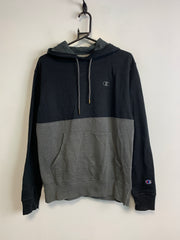 Black and Grey Champion Hoodie Men's Small