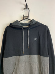 Black and Grey Champion Hoodie Men's Small