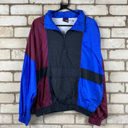 Vintage Black Blue Purple Windbreaker Men's Medium