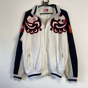 Vintage Bosco Sport White Windbreaker Jacket XL Russia