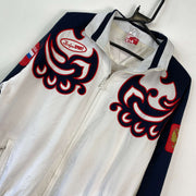 Vintage Bosco Sport White Windbreaker Jacket XL Russia