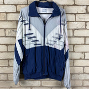 Navy and White Windbreaker Men's Small