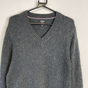 Grey Tommy Hilfiger Denim Knitwear Jumper Sweater Large