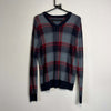 Grey Blue Plaid Tommy Hilfiger Medium Sweater Jumper