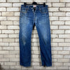 Blue Levi's 501 Straight Leg Denim Jeans W34