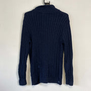 Navy Tommy Hilfiger Full Zip Sweater Knit Womens Large