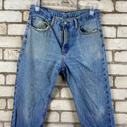 Blue Levi's 516 Straight Leg Denim Jeans W34