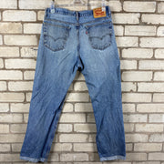 Blue Levi's 516 Straight Leg Denim Jeans W34