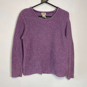 Purple L.L Bean Knit Jumper Sweater Womens Medium