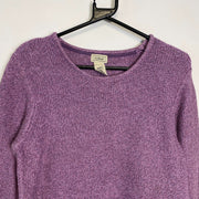 Purple L.L Bean Knit Jumper Sweater Womens Medium