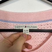 Vintage Pink Tommy Hilfiger Cardigan Sweater Womens XL