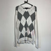 Grey White Tommy Hilfiger Argle Sweater Knit XL