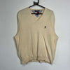 Vintage 90s Cream Tommy Hilfiger Vest Knit XL