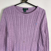 Purple Lauren Ralph Lauren Jumper Sweater Womens Medium