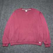 Vintage 90s Pink Russell Athletic Blank Jumper Men's XL