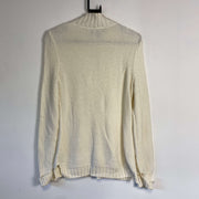 Cream Lauren Ralph Lauren Shawl Jumper Sweater Womens Medium