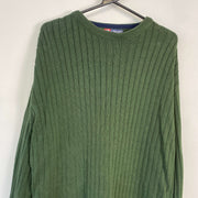 Green Chaps Ralph Lauren Jumper Sweater Knit Medium