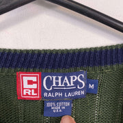 Green Chaps Ralph Lauren Jumper Sweater Knit Medium