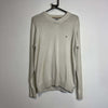 White Tommy Hilfiger V-Neck Sweater Jumper Small