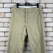 Khaki L.L.Bean Fleece Lined Chino Trousers W36