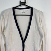 Vintage White Tommy Hilfiger Jumper Sweater Cardigan Womens Medium