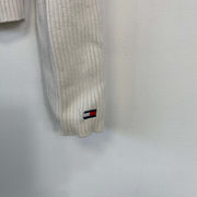 Vintage White Tommy Hilfiger Jumper Sweater Cardigan Womens Medium