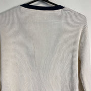 Vintage White Tommy Hilfiger Jumper Sweater Cardigan Womens Medium