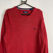 Red Chaps Ralph Lauren Sweater Knit Jumper Large