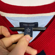 Red Navy Argle Tommy Hilfiger Sweater Vest Youth's XL