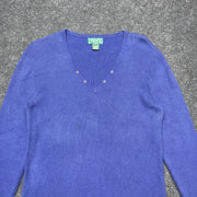 Purple Ralph Lauren Knitted Jumper Women's Large