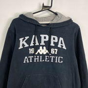 Black Vintage Kappa Hoodie Pullover Medium