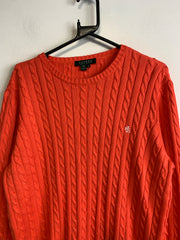 Orange Ralph Lauren Cable Knitwear Sweater Women's XL