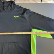 Black and Neon Yellow Nike Hoodie Men's XL