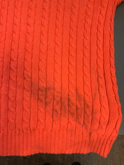 Orange Ralph Lauren Cable Knitwear Sweater Women's XL