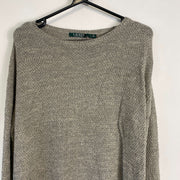 Grey Lauren Ralph Lauren Knit Jumper Womens Small