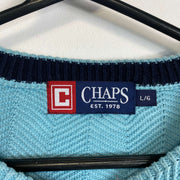 Blue Chaps Ralph Lauren Knit Jumper Large