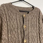 Brown Cardigan Knit Sweater Jumper Large