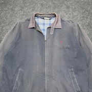 Vintage Washed Navy Polo Ralph Lauren Harrigton Jacket Men's Large