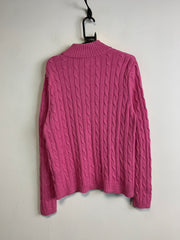 Pink Chaps Cable Knit Sweater Women's XL