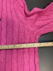 Pink Chaps Cable Knit Sweater Women's XL